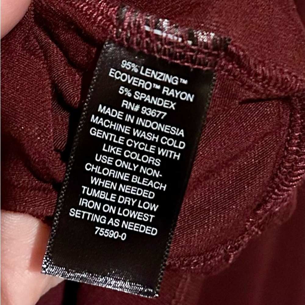 Worthington Off the Shoulder Burgundy Blouse 0X NWT - Picture 4 of 6